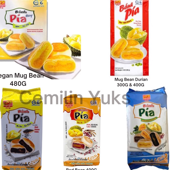 

Laris Banh Pia Chay Pia Cake Durian Vietnam 400g Bakpia Durian Tan Hue vien