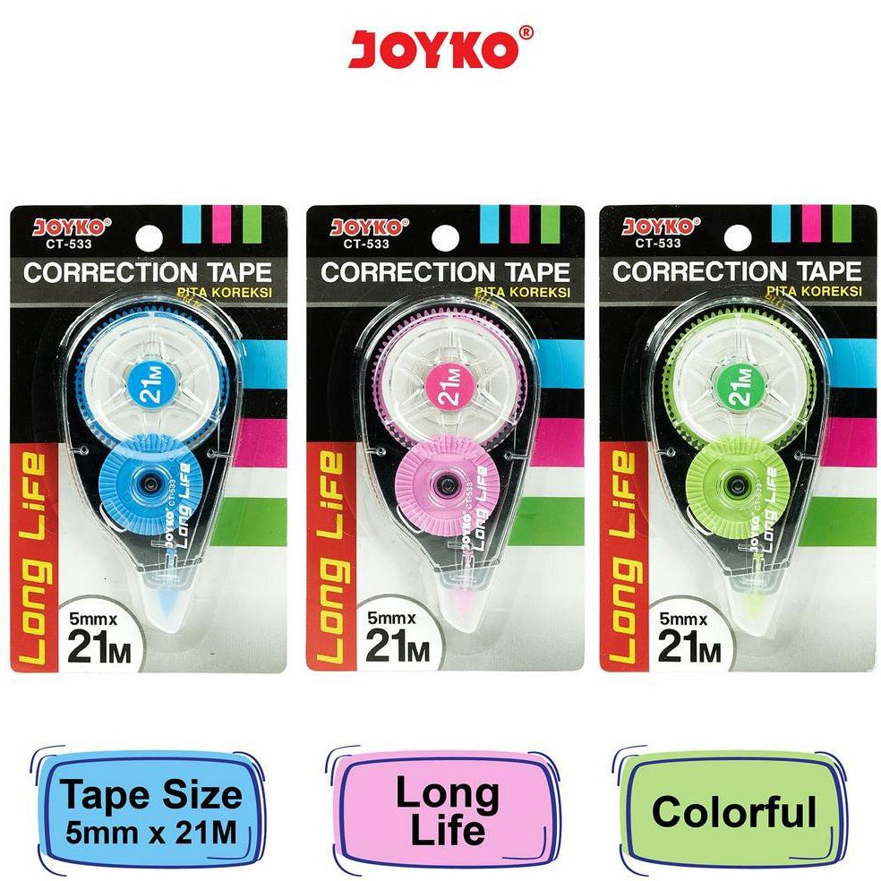 

[☀B10$] Correction Tape Pita Koreksi Joyko CT-533 [248]