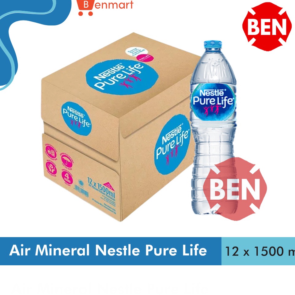 

KODE WAX544 Nestle 1500ml 1500 ml 1 Dus 12 Botol - Air Mineral Besar Murah Karton Pure Life