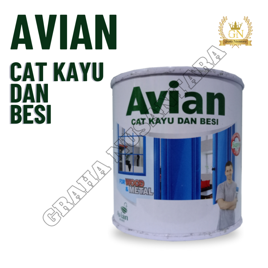 Cat Kayu dan Besi Avian 1/4 kg/Cat Minyak/Cat Avian High Gloss Enamel