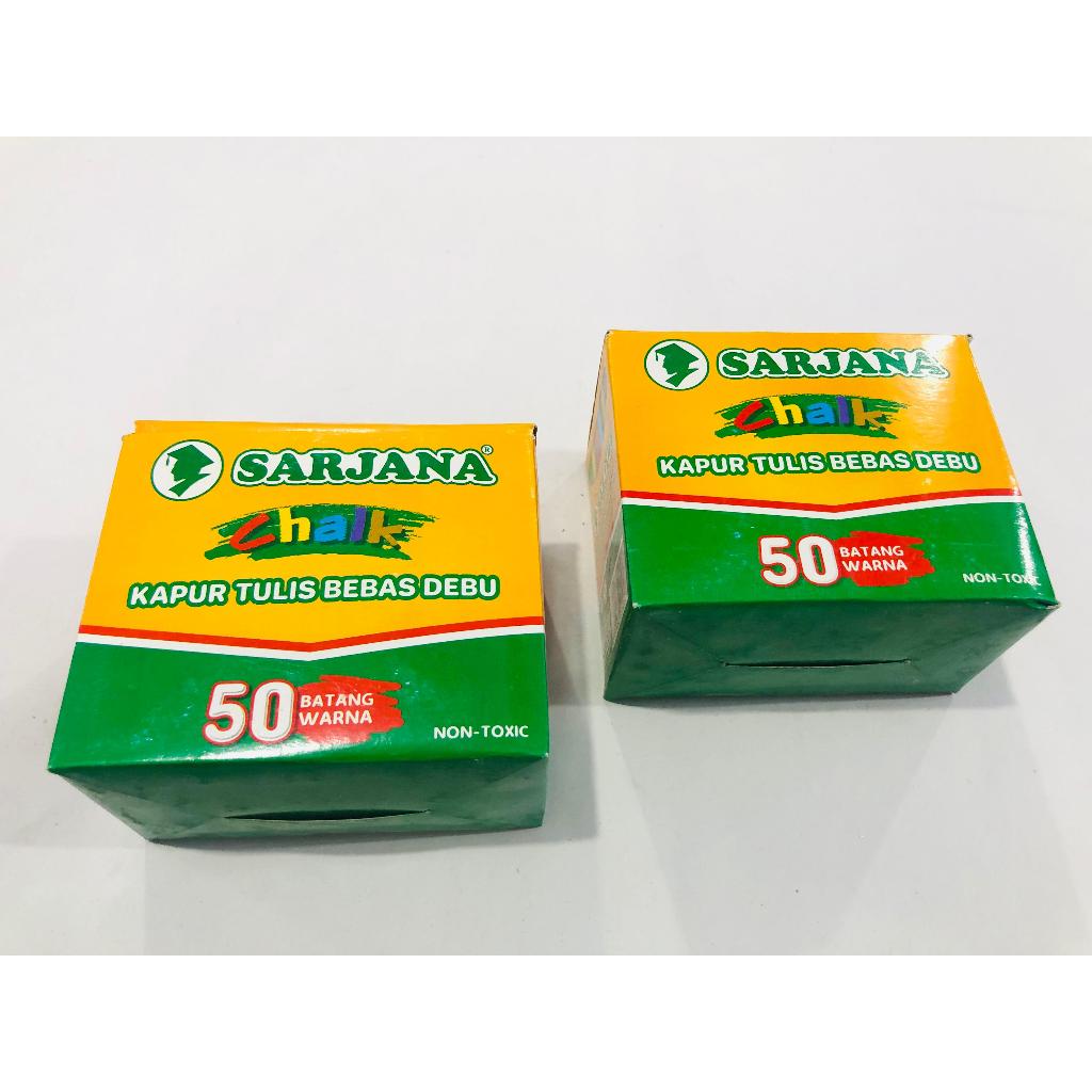 

Kapur Tulis Warna - Warni Sarjana - 1 Kotak Isi 50 Batang/ Non Toxic