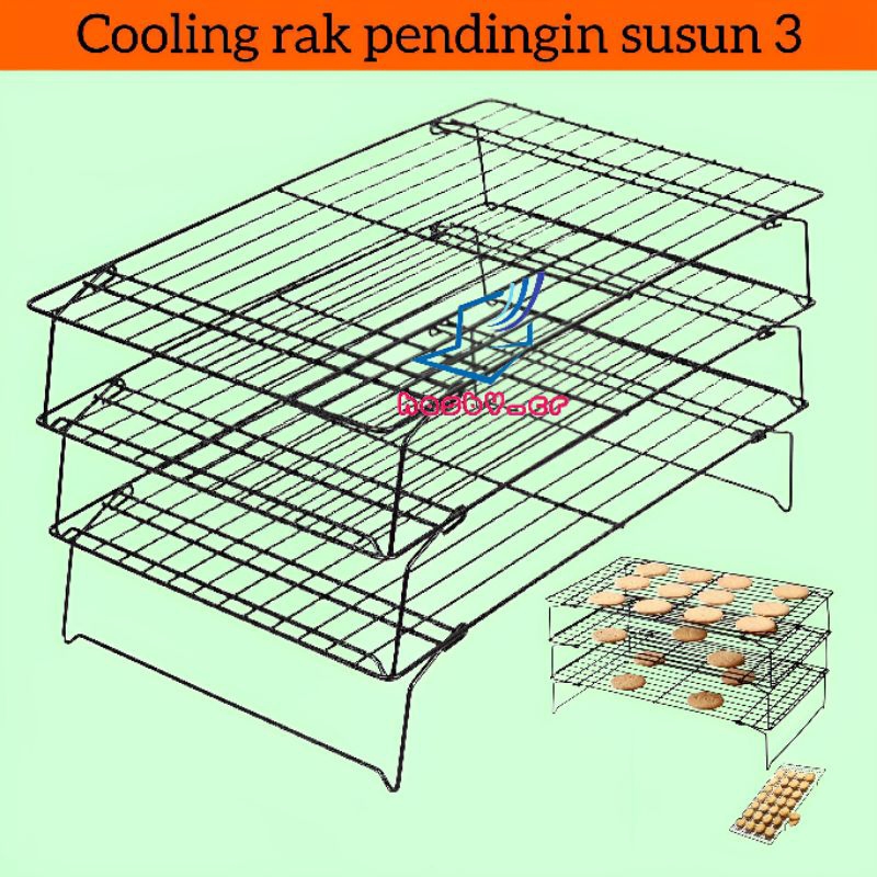 cooling rak pendingin kue susun 3, cooling rak murah, cooling rak serbaguna
