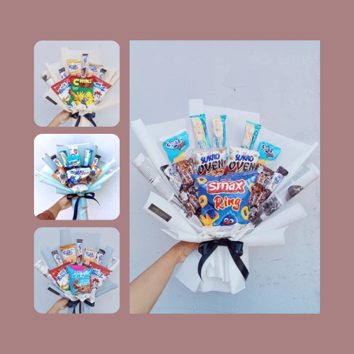 

BUKET SNACK MURAH|HADIAH ULANG TAHUN|BOUQUET SNACK|BUCKET