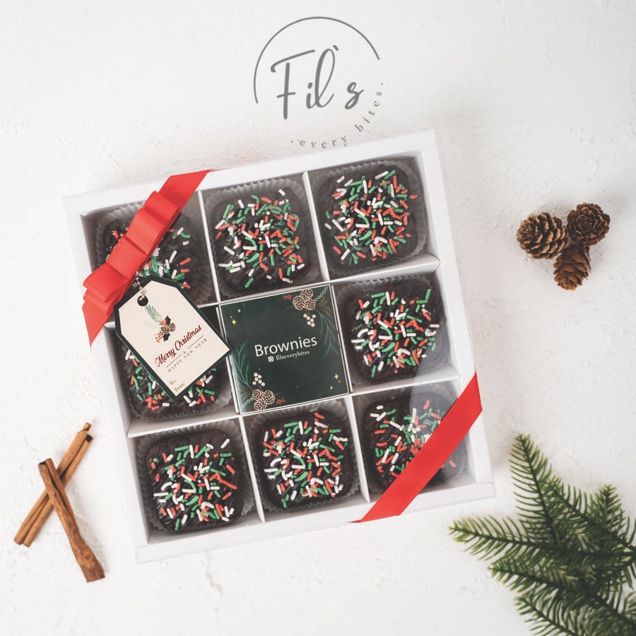

Brownies Kotak / Brownies Natal / Hampers Natal / Bingkisan Natal