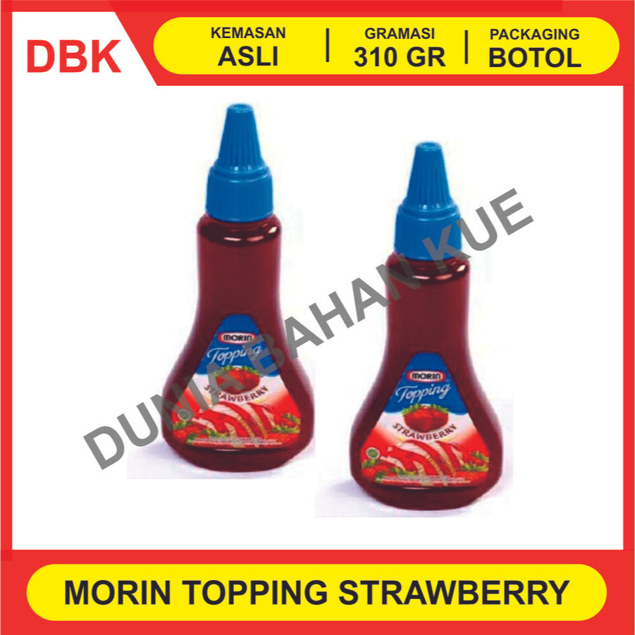 

MORIN TOPPING STRAWBERRY 310 GR / SAUS SIRUP STROBERI - 1 DUS 12 PCS