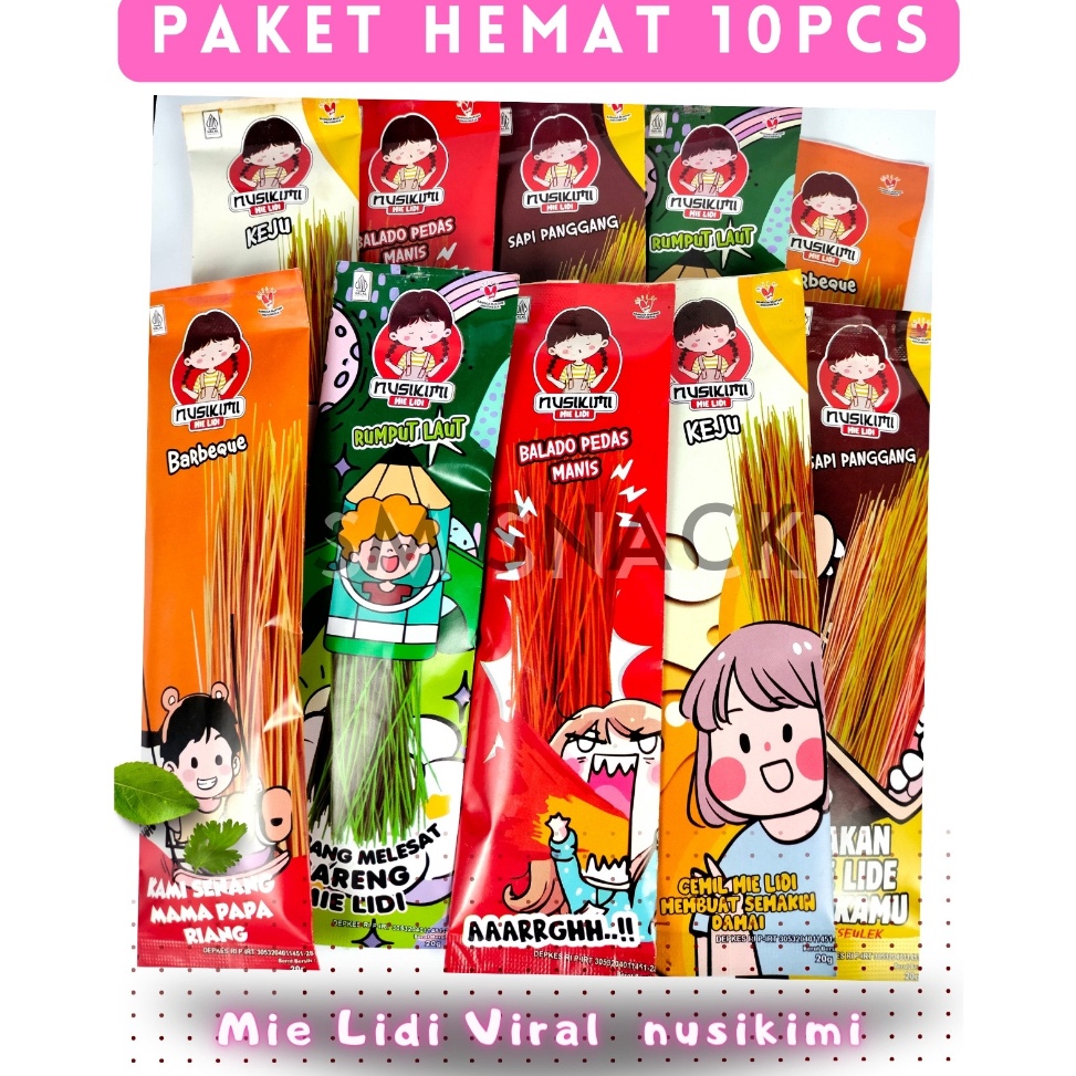 

cod!! MIE LIDI VIRAL TIKTOK ISI 10PCS PAKET HEMAT 66100