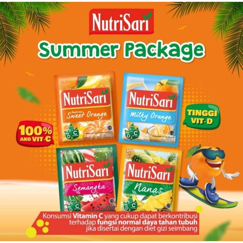 

Nutrisari Summer Package - Minuman Buah Vitamin C (1sachet)