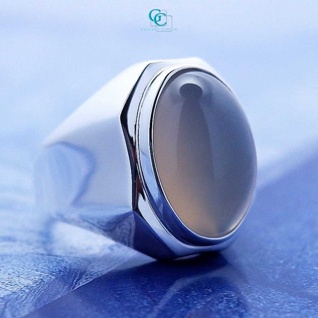 Cincin perak pria ikat batu akik permata custom 108