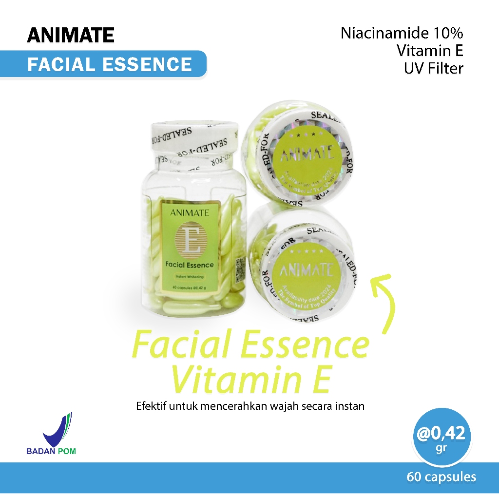 Animate Facial Essence Instant Whitening - Vitamin E Animate