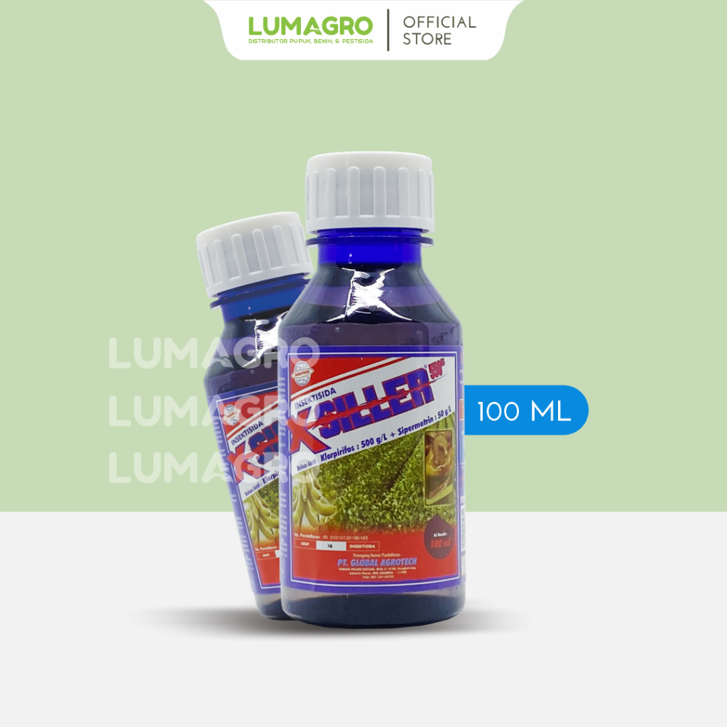 Insektisida X-Siller 550EC 100ml Klorpirifos Sipermetrin Obat Pengendali Hama Ulat Grayak Kutu Daun