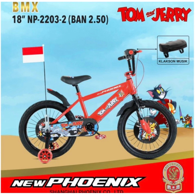 Sepeda Anak Cowok BMX 18” New Phoenix NP 2203 Murah