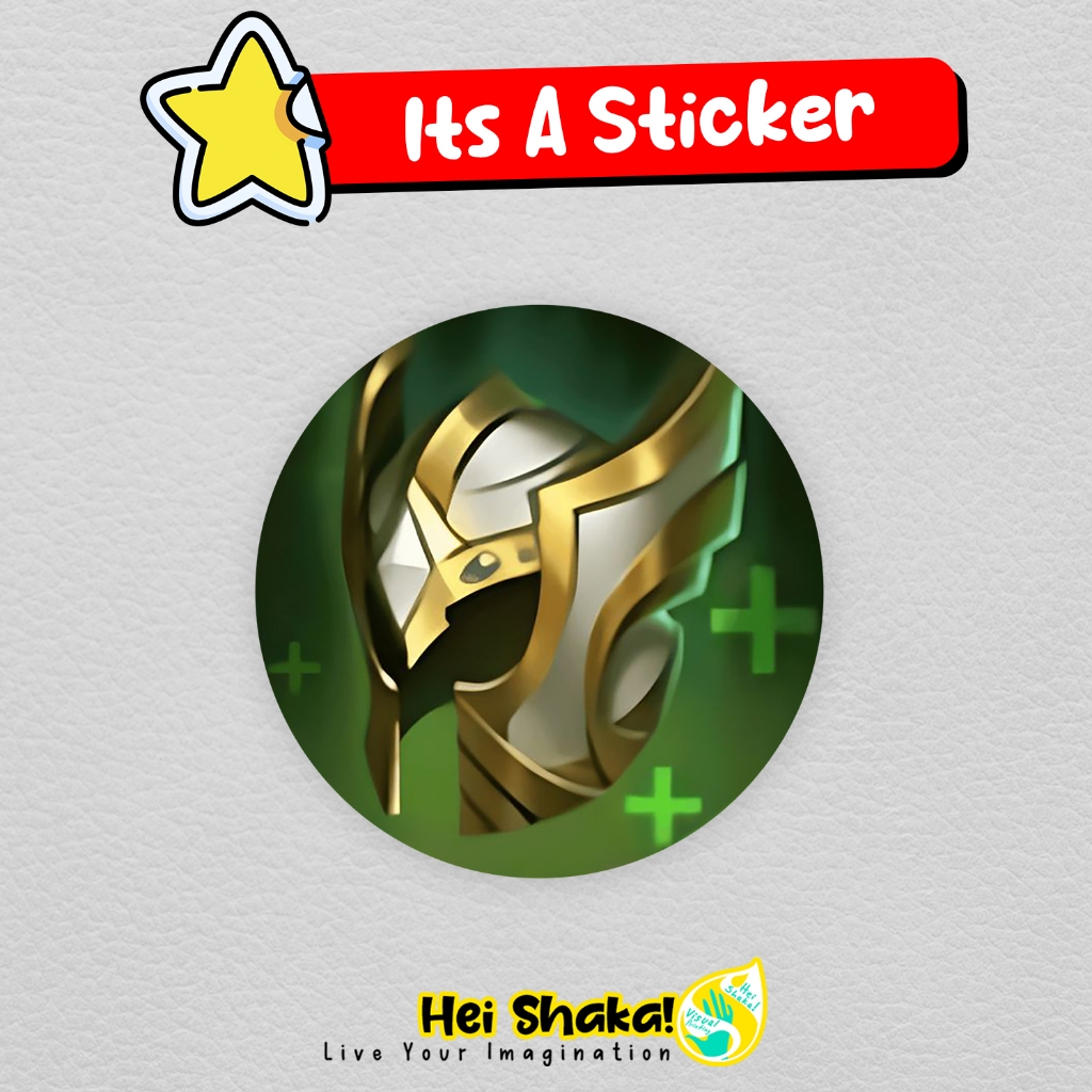 

Stiker Guardian Helmet Mobile Legends Item Sticker Gaming Esport Bahan Vinyl Anti Air