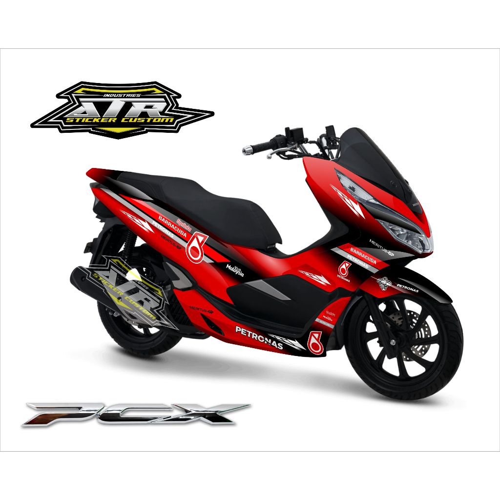 Decal Sticker Honda PCX 150 Fullbody - Dekal PCX150 New Desain PETRONAS