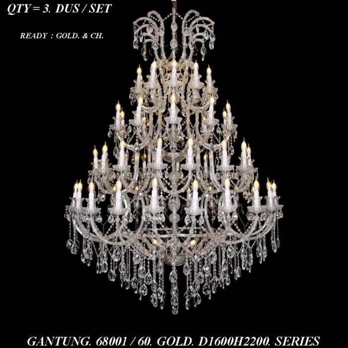 Lampu Gantung Lilin Kristal Chandelier 68001
