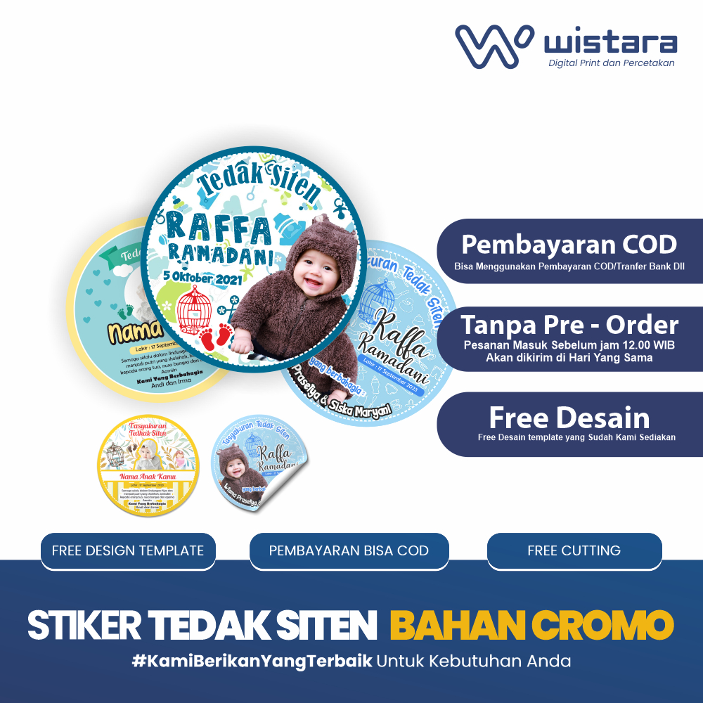 

Stiker Tedak Siten Tasyakuran Dundunan Bayi Nasi Kotak Free Cutting Tanpa Pre Order