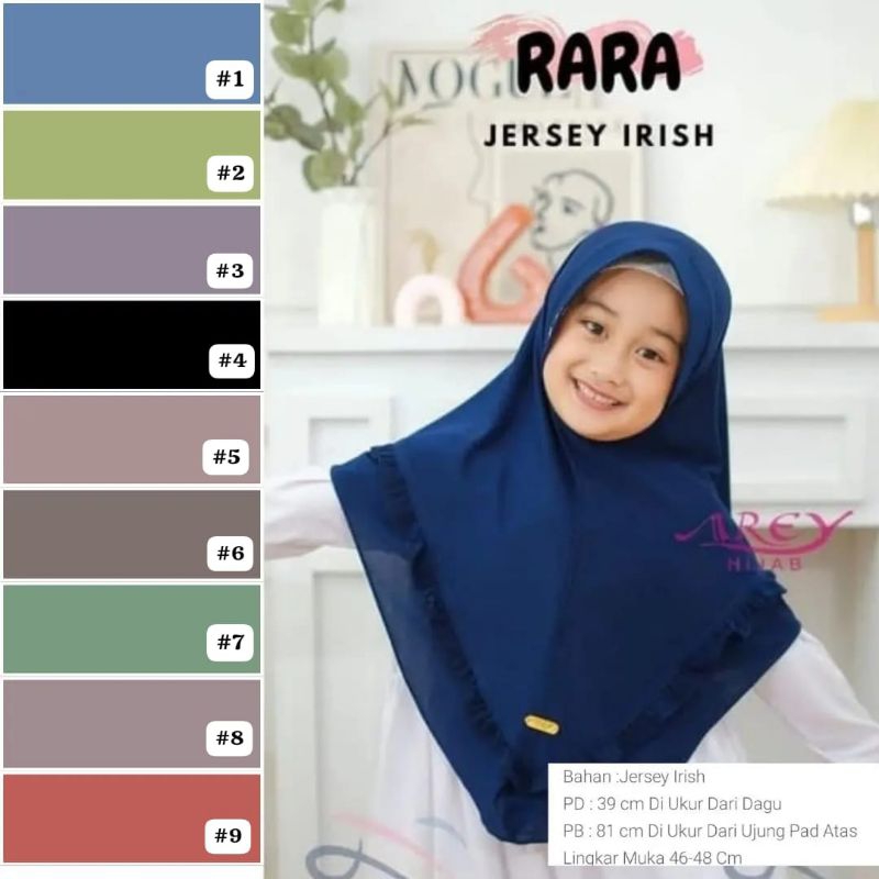 GROSIR JILBAB SYIFA - BERGO ANAK RARA BAHAN JERSEY IRISH BY AREY HIJAB