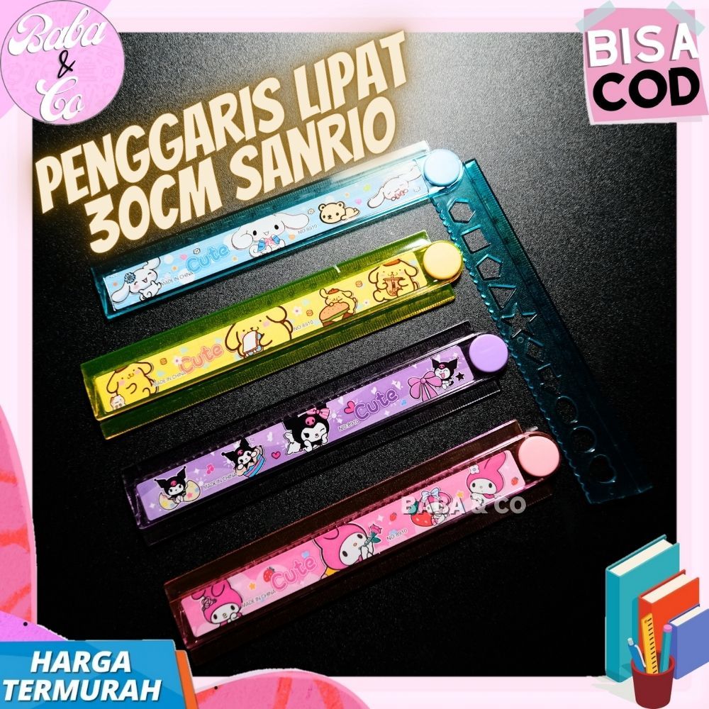 

PENGGARIS LIPAT SANRIO PENGGARIS 30cm SANRIO LUCU UNIK RULER SANRIO PENGGARIS SANRIO LIPAT