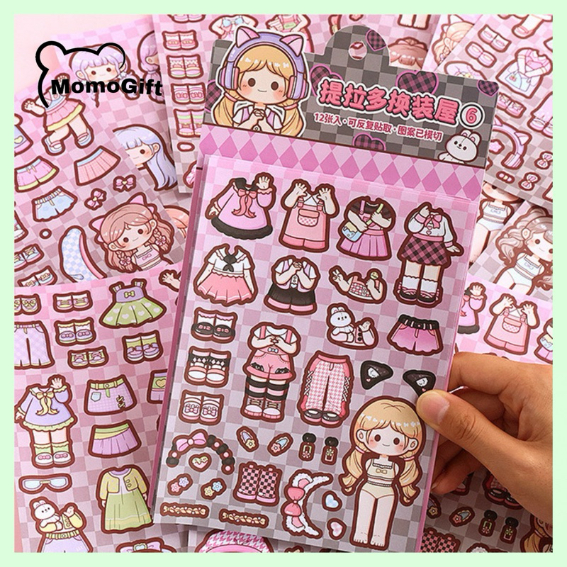 

Stiker Pack DIY Dressing Up Princess Dodogirl / Stiker Ganti Pakaian 12PCS