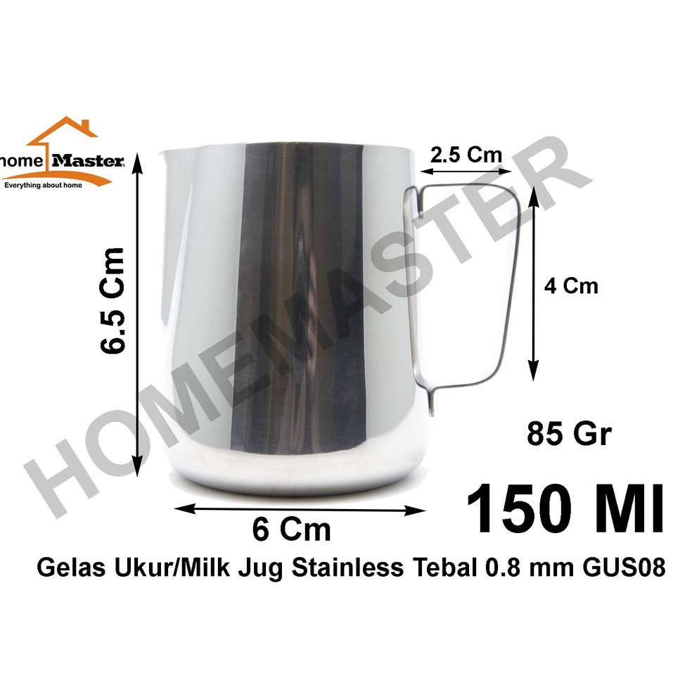 [7ZW45] HomeMaster Gelas Saji Takar/Ukur/Measuring Cup/Milk/Creamer/Gula Cair/Espresso Shot/Kopi 150