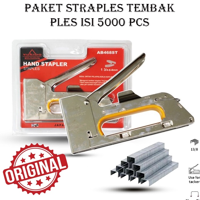 

Diskon - Stapler Tembak / Cekrekan / Pengokot / Hekter Gun Tacker / Staples Sofa, Staples Jok, Stepler Motor,
