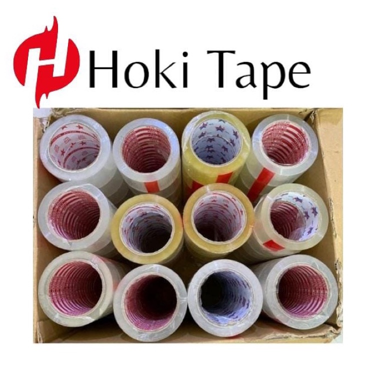 

Dapatkan Lakban Murah 45/48mm x 75-80meter(Merek Campuran) ada warna Coklat Dan Bening———hrg 6 roll (1 slop).___156