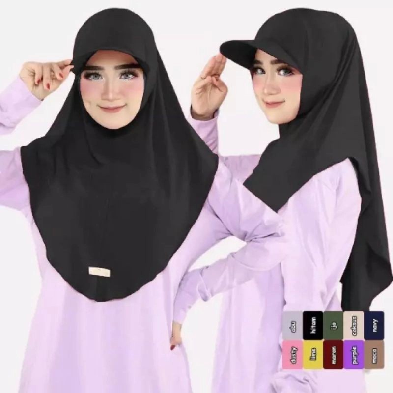 hijab sport topi/jilbab olahraga topi/krudung sporty topi/hijab instan topi sport