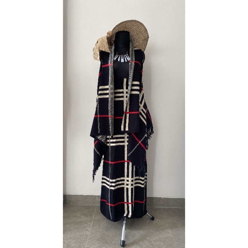 Roomahklambi- One set puter Rok Span rajut