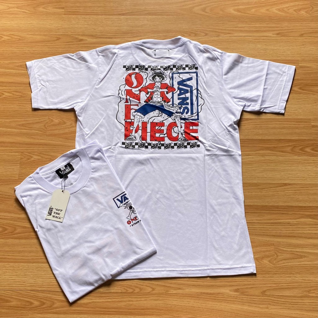 Kaos Pria Tshirt Vans X One Piece