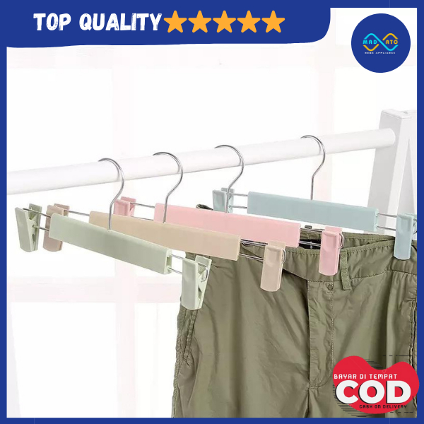 Gantungan Baju Jepit Hanger Jepit Gantungan Baju Model Jepit Plastik - Besi Hanger Jepit Bahan Besi