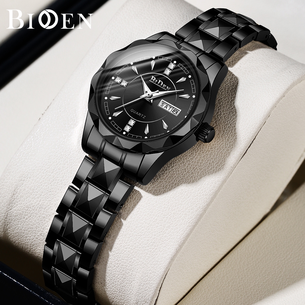BIDEN Jam Tangan Wanita Anti Air S001 Original Wanita Kasual Elegan Tali Stainless Steel Jam Tangan 