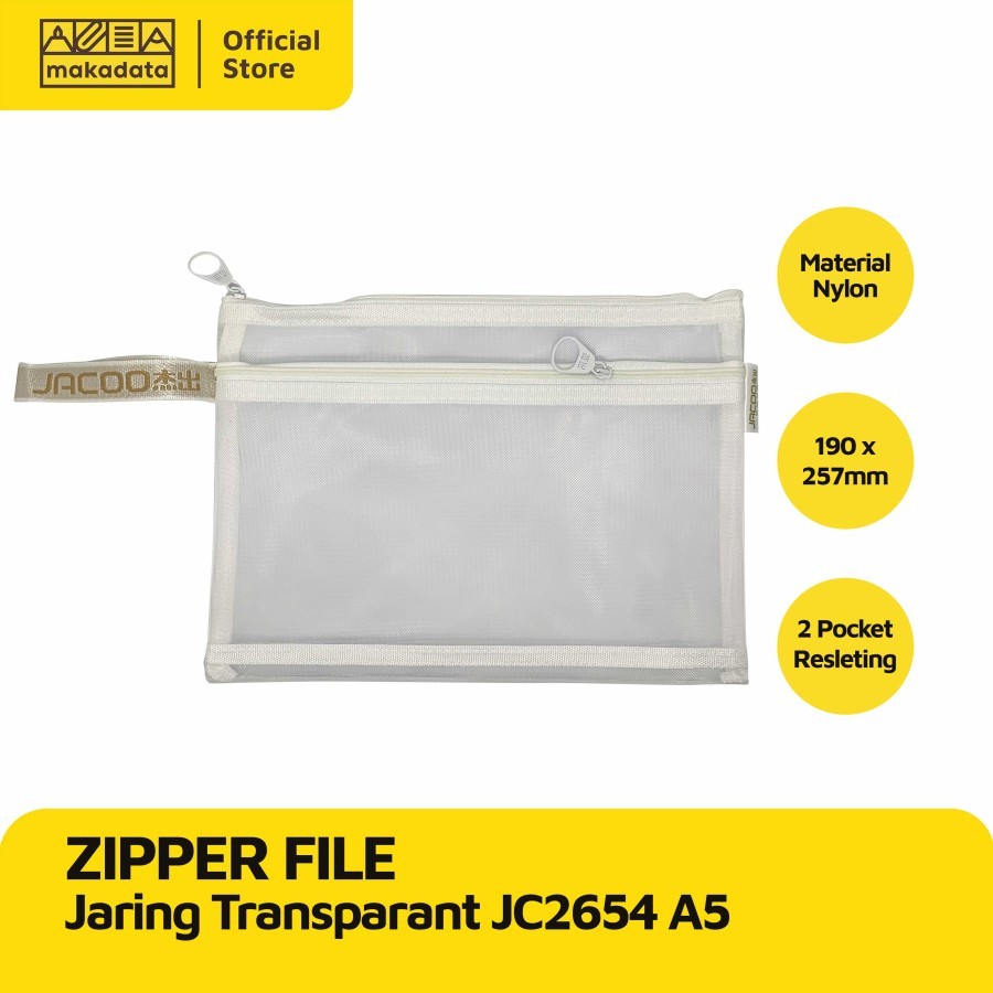 

ZIP FILE / ZIPPER FILE / DOCUMENT BAG JARING TRANSPARAN A5 2654 MURAH