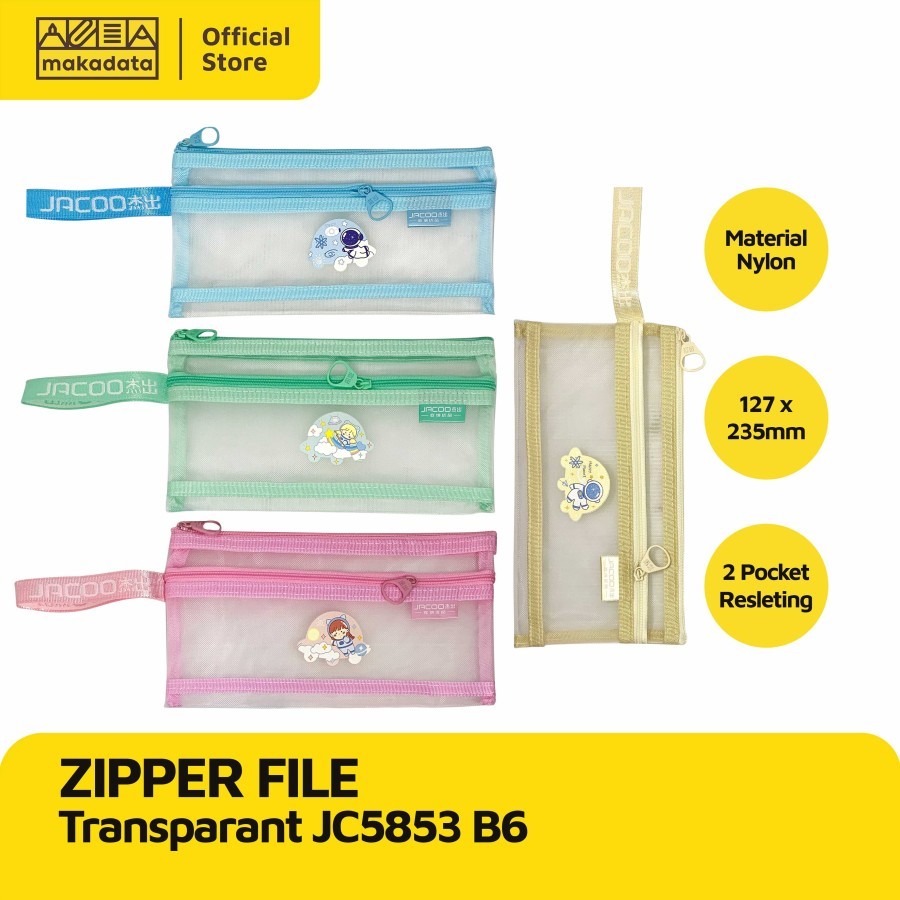

ZIP FILE / ZIPPER FILE / DOCUMENT BAG JARING TRANSPARAN B6 5853 MURAH