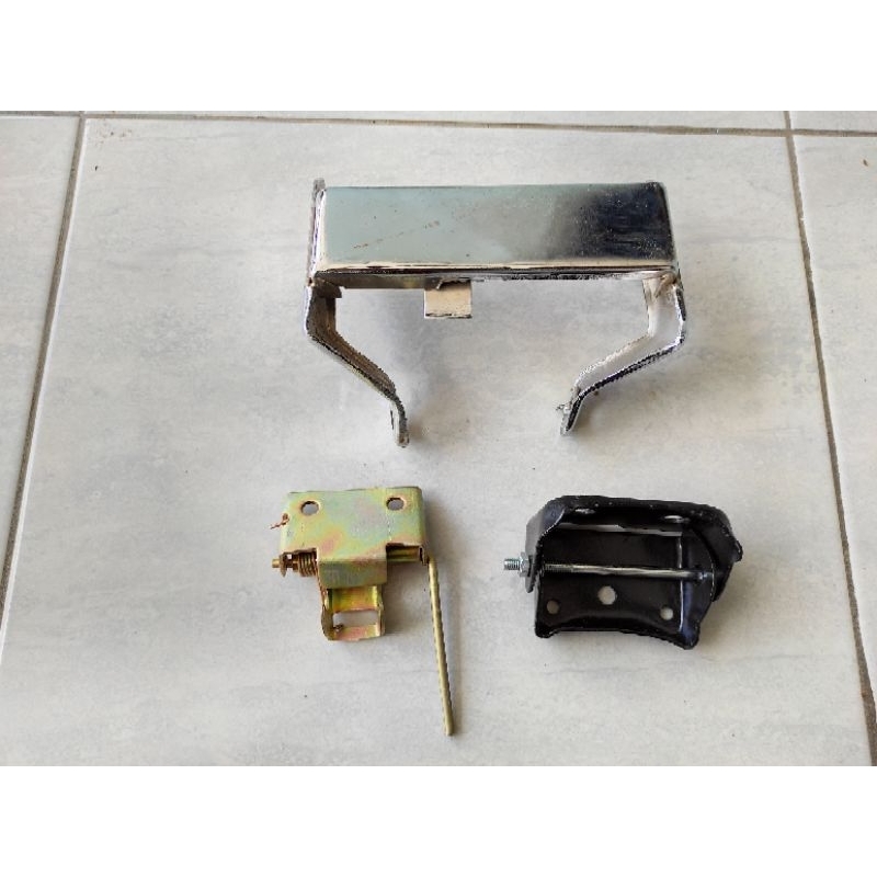 dudukan jok c70 set engsel dan kunci jok honda c 70 bahan tebal detail ori original penahan jok jog 