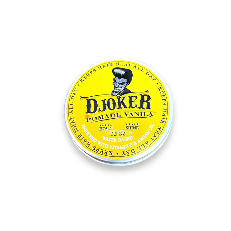 Pomade Waterbased - Djoker Pomade Vanilla Waterbased Strong Hold dan High Shine With Vitamin E & Arg