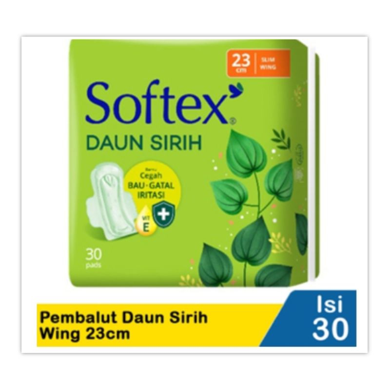 Softex Daun Sirih Wings 23 cm isi 30 Pembalut Wanita