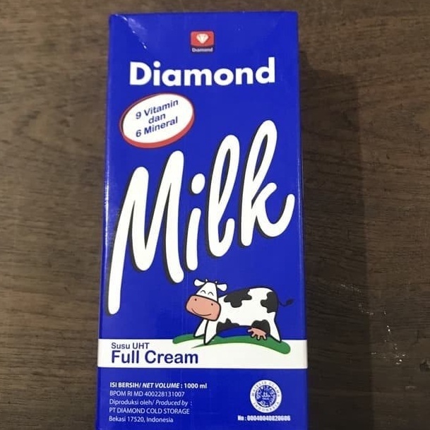 

TIPE DRS349 UHT Diamond - Susu UHT Milk Full Cream Diamond 1Ltr - Uht Diamond Milk (1000ml)