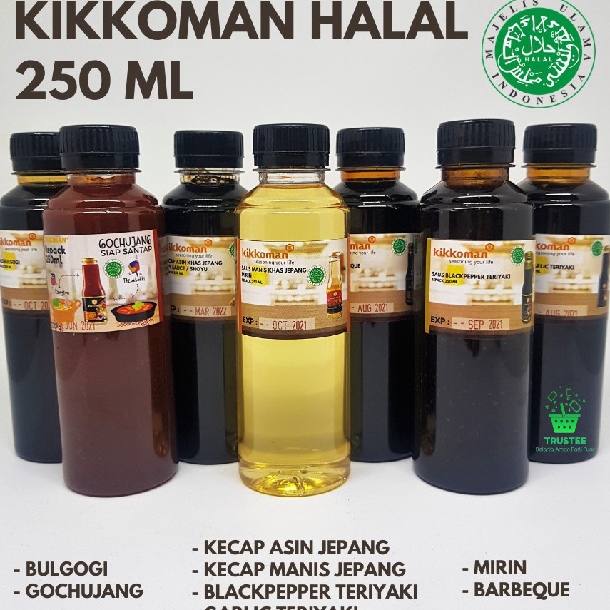 

S@l33 SAUS KIKKOMAN BBQ GOCHUJANG BULGOGI GARLIC TERIYAKI BLACKPEPPER SOY SAUCE MIRIN YAKINIKU BPL 250ml Scrooling