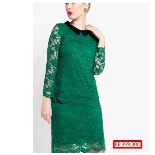 PRELOVED LIKE NEW KEBAYA BRUKAT KERAH BROKAT SET ROK PENDEK MEREK EPRISE MINI PESTA PREWEDDING KONDA