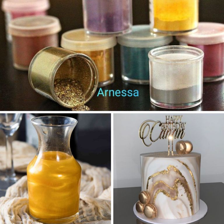 

➶ PROMO Luster dust 6gr Lustre dust edible glitter halal edible gold serbuk emas hias paket dekorasi kue fondant sprinkle pure gold serbuk minuman galaxy pelarut Big Sale ▃՞