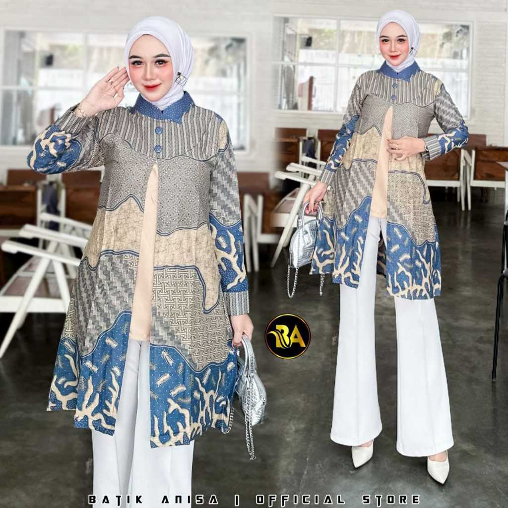 TUNIK BATIK BOLERO ATASAN WANITA KANTOR PREMIUM