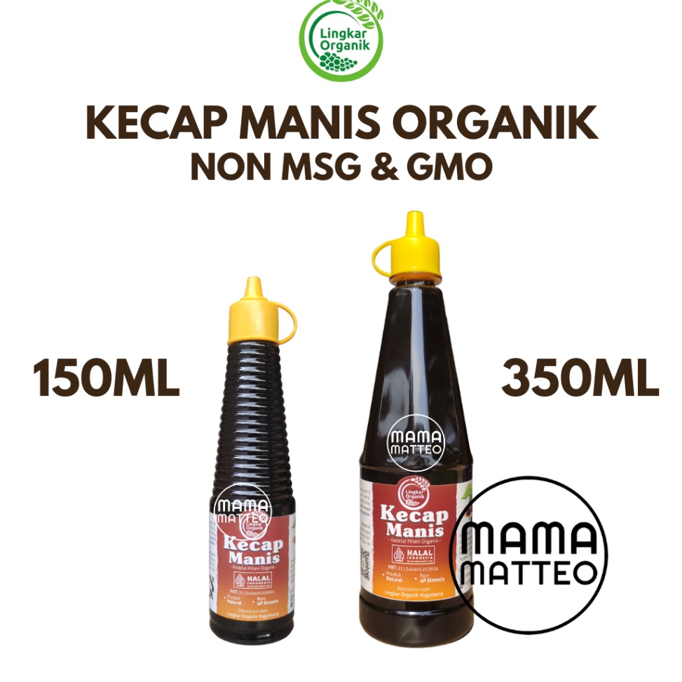 

↔ LINGKAR ORGANIK Kecap Manis Organik Sehat Non MSG & GMO / 150ML / 350ML / BANDUNG 53