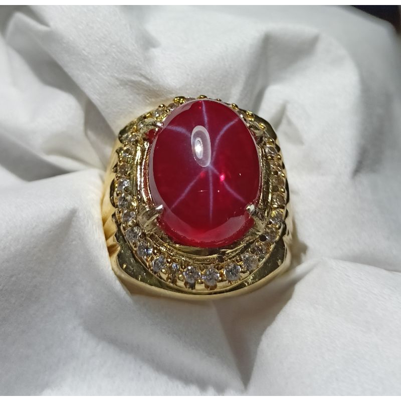 CINCIN BATU PERMATA RUBY AMERICAN STAR ORIGINAL