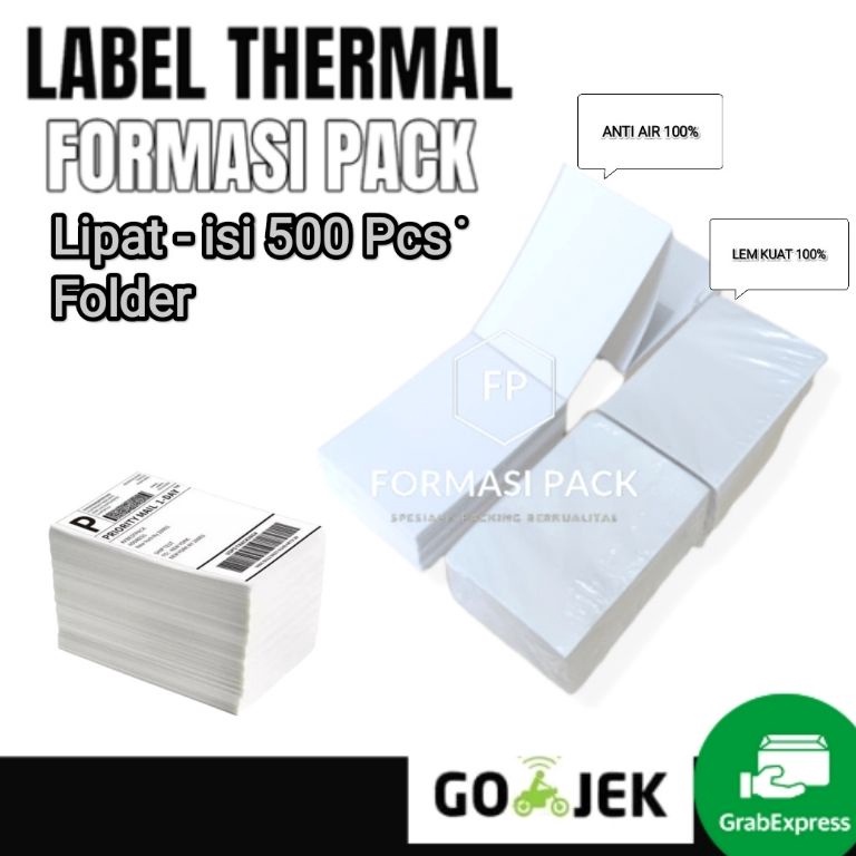 

[۩E53$] Label Barcode Direct Thermal 100 X 150 mm 100x150 4x6" isi 500pcs ukuran A6 [118]