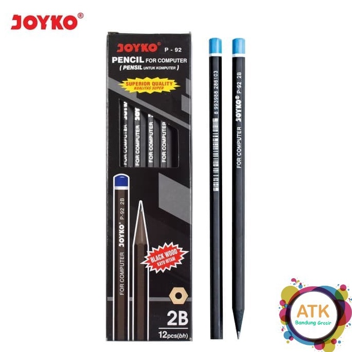 

[⚜U39/] Pensil 2B Joyko P-92 Hitam - Lusinan (12 pcs)