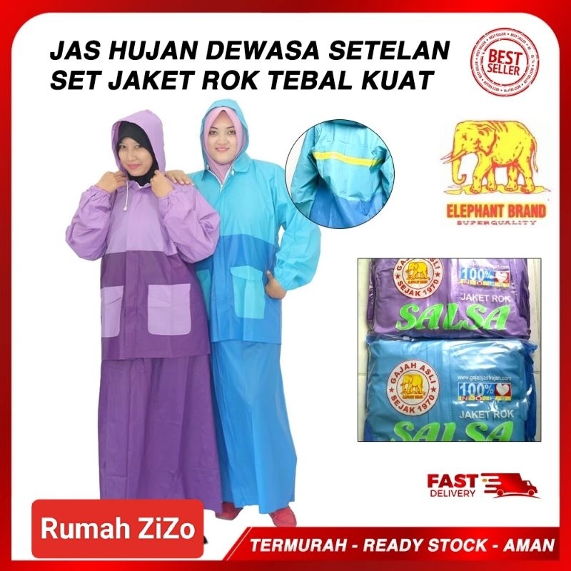 JAS HUJAN JAKET ROK SALSA ELEPHANT BRAND