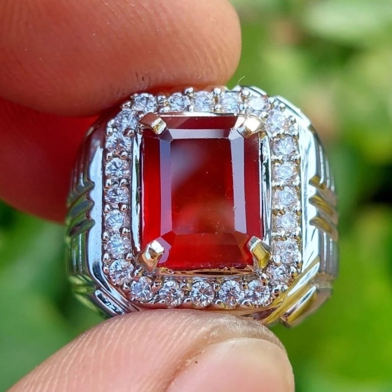 BATU CINCIN RED GARNET ASLI NATURAL