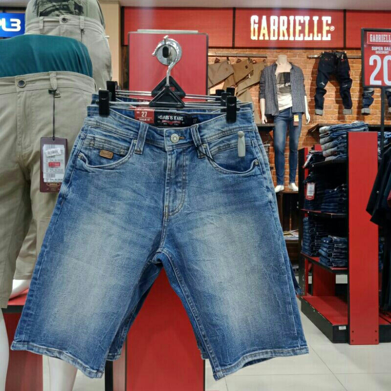 gabrielle celana pendek jeans pria reguler fit