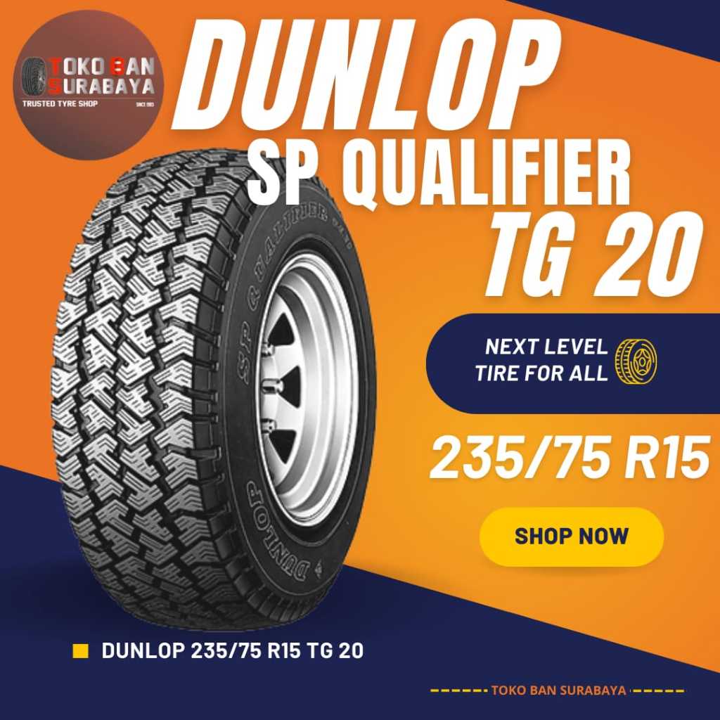 Ban Dunlop DL 235/75 R15 235/75R15 23575R15 23575 R15 235/75/15 R15 R 15 SP QUALIFER TG20 TG 20