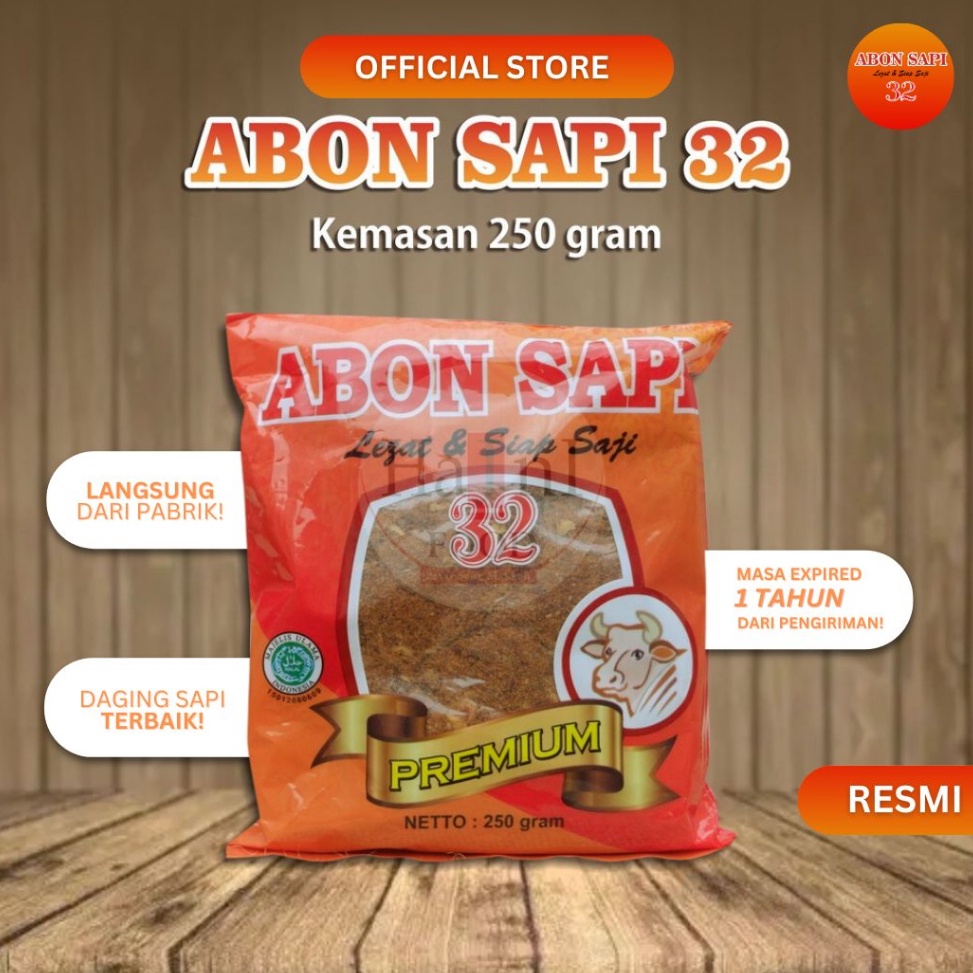 

Z74545 ABON SAPI 32 250GR Asli Premium Lezat Tanpa Pengawet / ABON 32 / Abon Sapi Siap Saji Halal MUI / Abon Grosir / Abon Kiloan / Abon Bawang / Abon Kriuk / Abon Anak / Abon MPASI Sehat / Abon Daging Sapi / Abon Murah Produk Keren