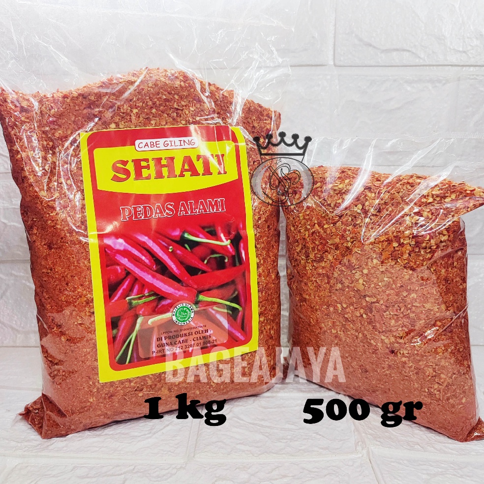 

78 Cabe Bubuk Kasar Sehati Untuk Chili Oil Basreng Cemilan 1 Kg ↑Super Promo